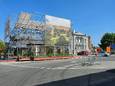 Een van de paviljoenen op het Kardinaal Mercierplein