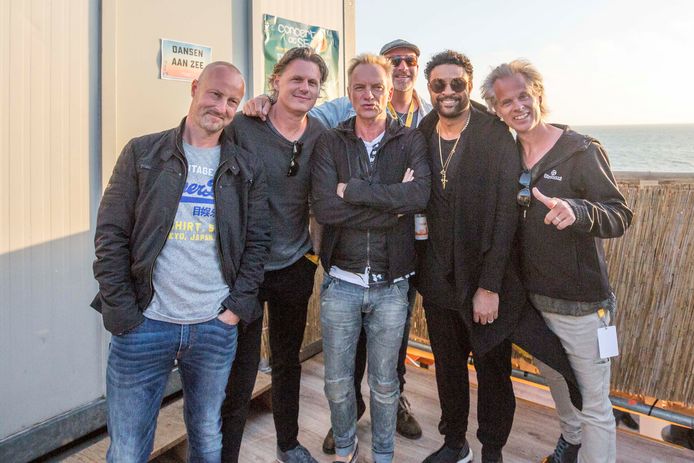 Vlnr Peter, Bas, Sting, Paskal, Shaggy en Norman op Concert at Sea 2018