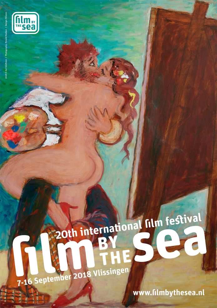 Poster van Film by the Sea 2018, ontworpen door Aat Veldhoen.