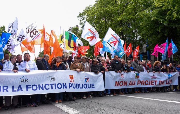 Manifestanten in Parijs