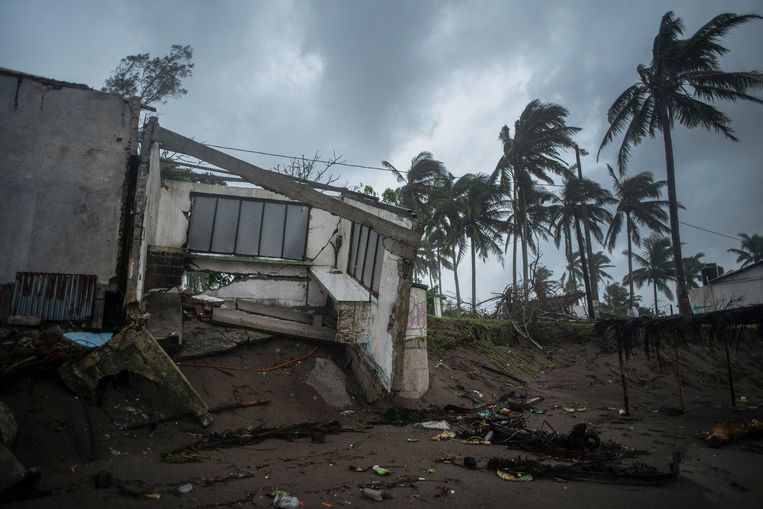 Orkaan Grace sloeg genadeloos toe in de deelstaat Veracruz van Mexico. Beeld AFP