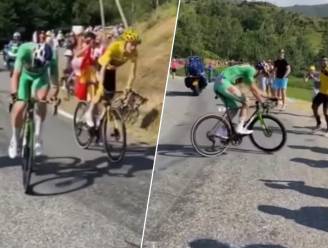 Straffe beelden uit de Tour: zwalpende Wout van Aert rijdt zich helemaal leeg voor Vingegaard en moet zigzaggend naar boven