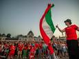 Hongaarse fans in Boedapest.