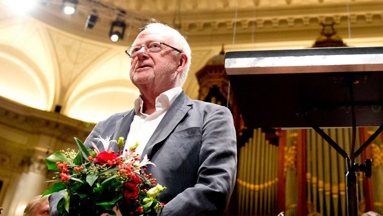 Louis Andriessen tijdens het verjaardagsconcert van het Koninklijk Concertgebouworkest. Beeld anp