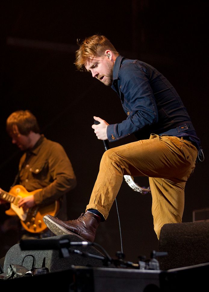 Zanger Ricky Wilson tijdens de Zwarte Cross in 2012. De band keert in 2018 weer terug in Lichtenvoorde.