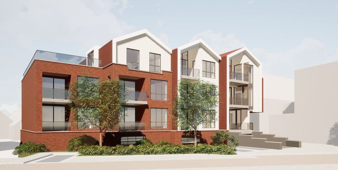 Het appartementencomplex dat wordt gebouwd aan de Walstraat in Rijssen.
