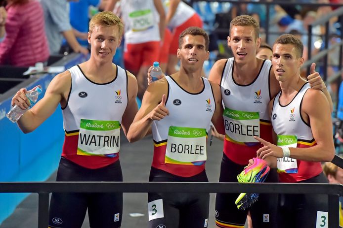 Watrin en de broers Borlée op de Spelen in 2016.