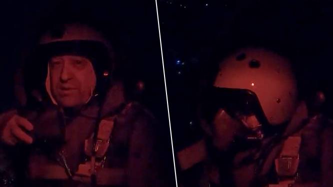 Wagner-baas pronkt in bommenwerper boven Oekraïne en daagt Zelensky uit voor een “gevecht”