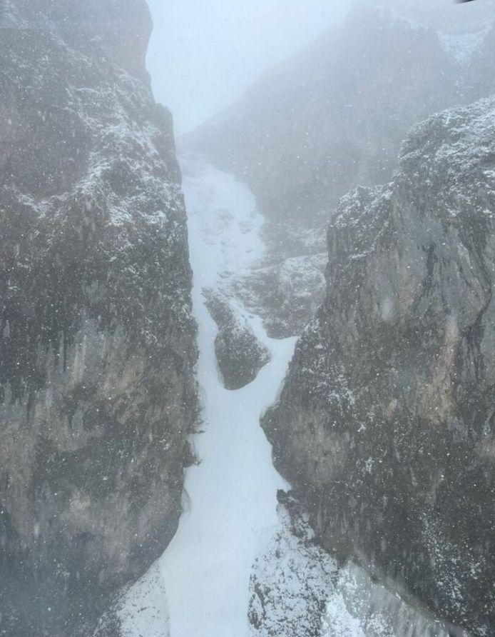 Het drama vond plaats op een ijzig sneeuwveld op 1900 meter hoogte.