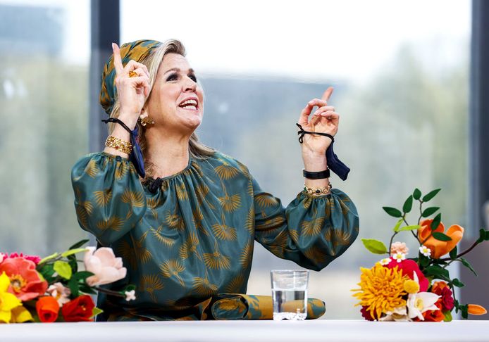Koningin Maxima tijdens Koningsdag.
