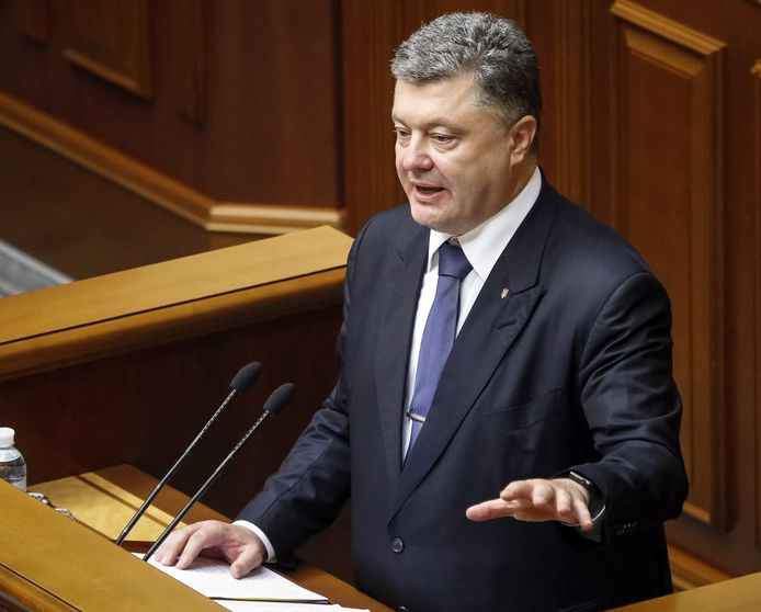 De Oekraïense president Petro Porosjenko.