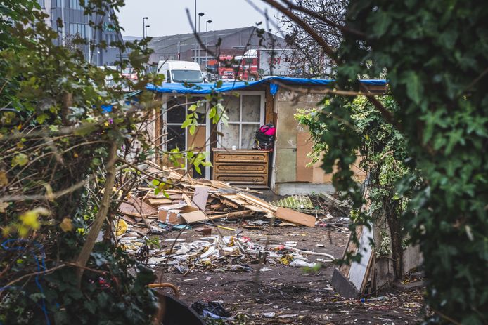 Het voormalige Romakamp aan de Aziëstraat, waar nu niks meer van overblijft