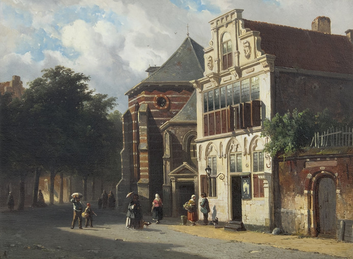 Het schilderij van Adrianus Eversen.
