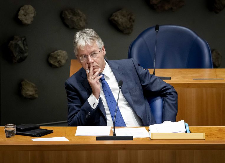 Arie Slob, demissionair minister van Basis- en Voortgezet Onderwijs vorige week tijdens een debat in de Tweede Kamer. Beeld ANP