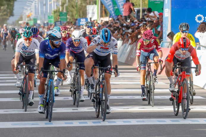 Fabio Jakobsen boekt zijn eerste zege van het seizoen.