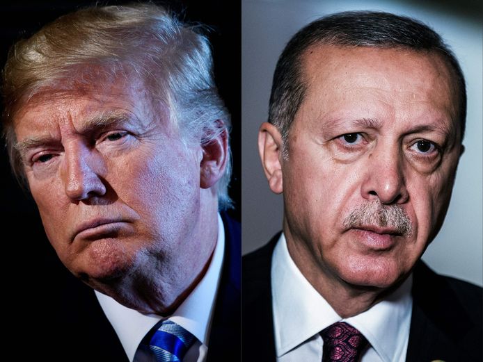 Amerikaans president Trump en zijn Turkse collega Erdogan.