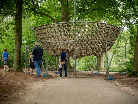 Vandalisme bij Sonsbeek-expo, jongeren klimmen in kwetsbaar kunstwerk: ‘Geen enkel respect voor kunst’