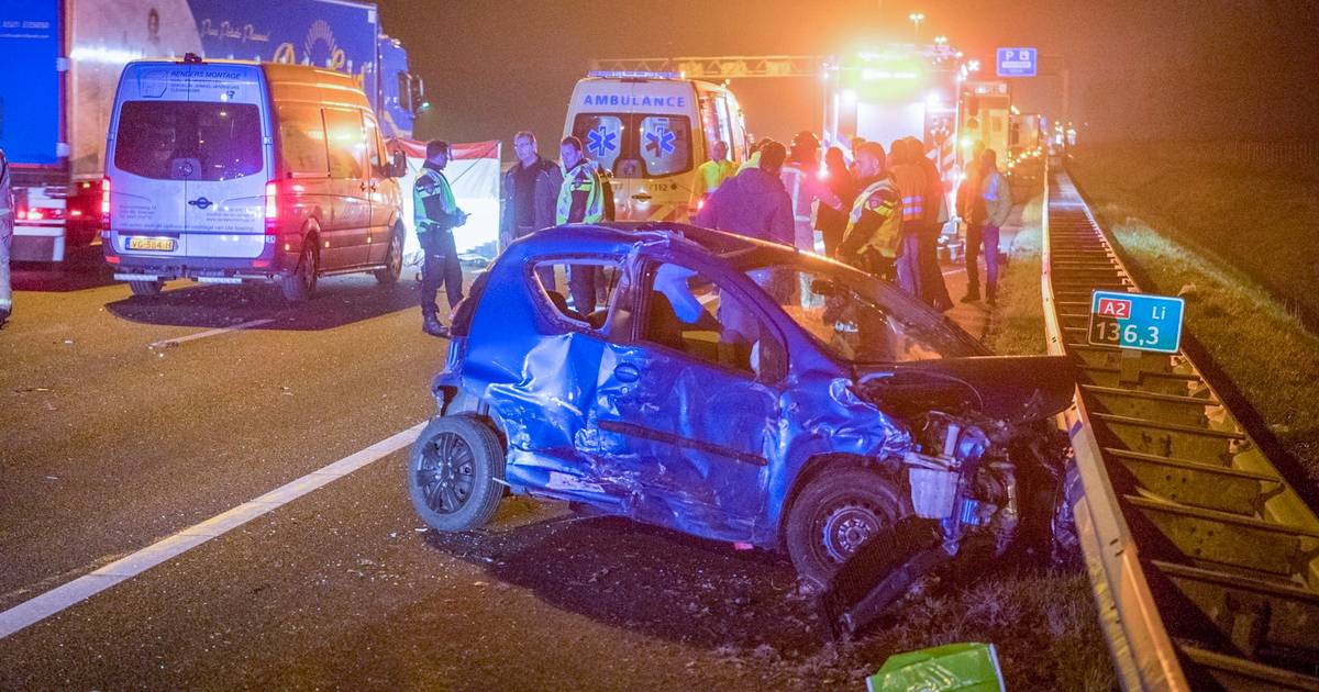 Vrouw overleden bij ongeluk met vrachtwagen op A2 tussen Best en Boxtel.