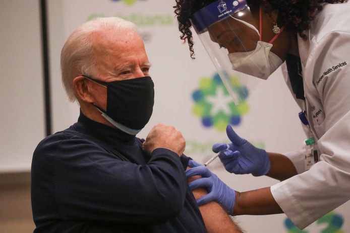 Le président élu Joe Biden a reçu son vaccin au Christiana Hospital, à Newark dans le Delaware ce 21 septembre