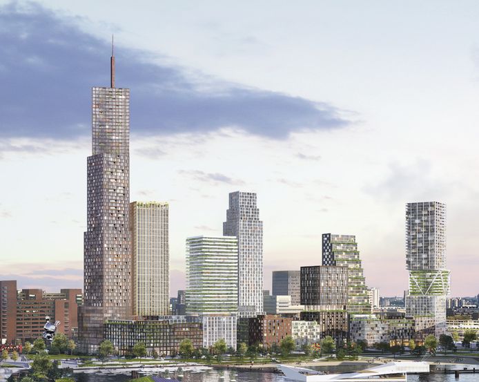 Nieuwe impuls voor Rotterdamse skyline: plannen voor drie reusachtige ...