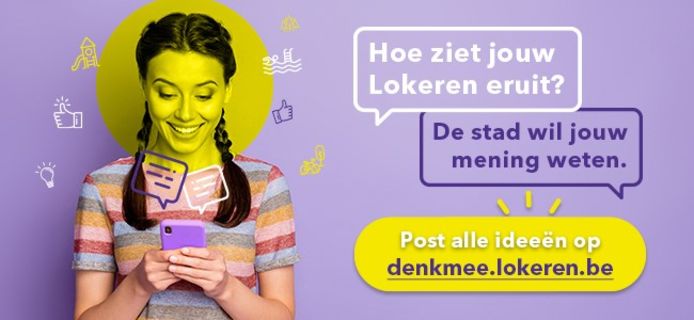De campagne voor denkmee.lokeren.be werd ontworpen door het Lokerse ontwerpbureau Youtopi.