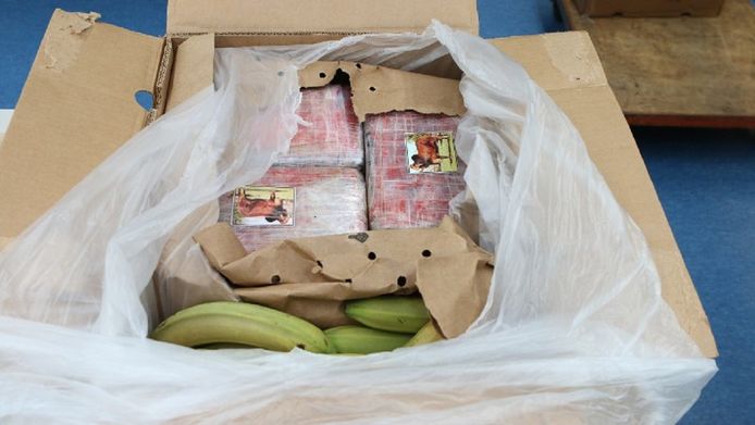 De cocaïne zat verstopt tussen een lading bananen en had een geschatte straatwaarde van ruim 80 miljoen euro.