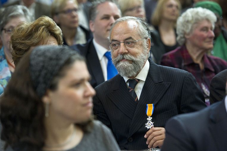 Oscar Hammerstein tijdens zijn benoeming tot Ridder in de Orde van Oranje-Nassau n 2015. Beeld ANP