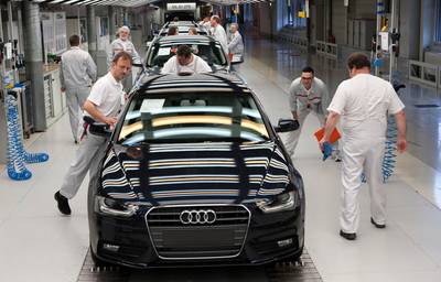 Chiptekort eist tol: meer dan 10.000 Duitse werknemers van Audi tijdelijk werkloos
