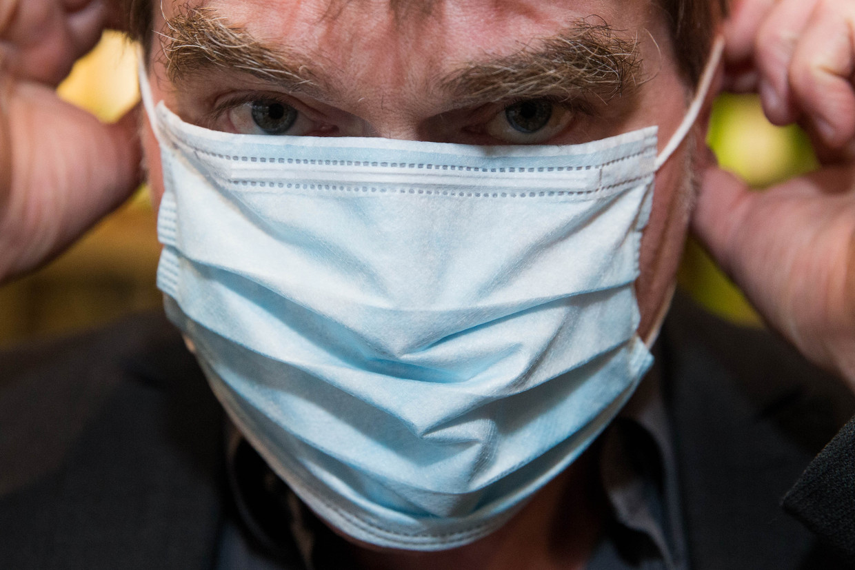 De maskers zullen worden gebruikt door medisch personeel en coronapatiënten. Beeld BELGA