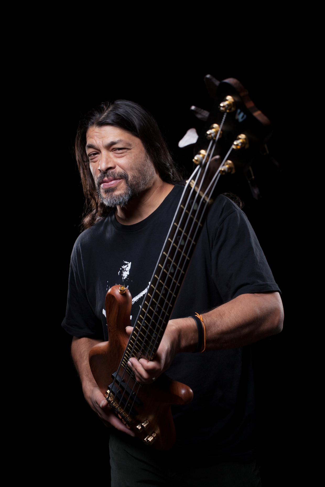 Robert Trujillo, sinds 2003 bassist bij Metallica, in 2016.  Beeld Redferns