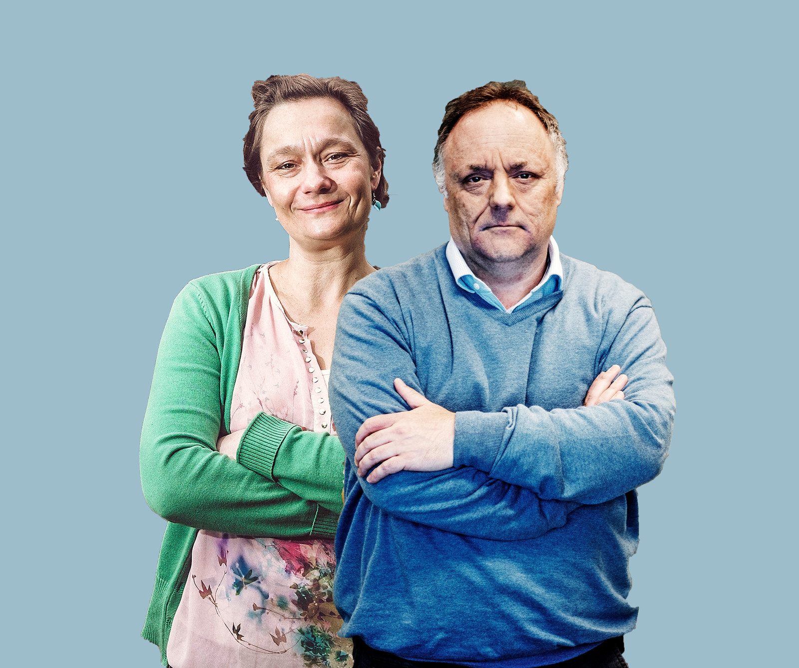 Topexperts Erika Vlieghe en Marc Van Ranst. Beeld Tim Dirven