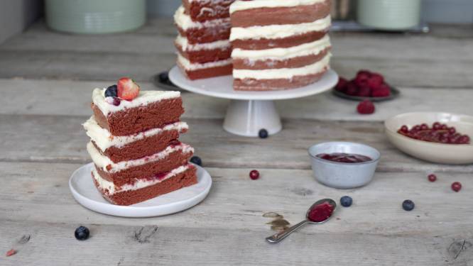 Wat Eten We Vandaag: Red velvet naked cake met rood fruit