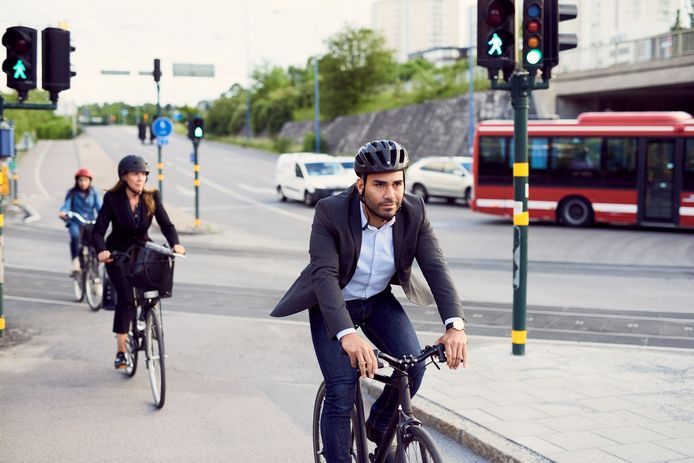 Hoeveel fietskilometers pendelt u?