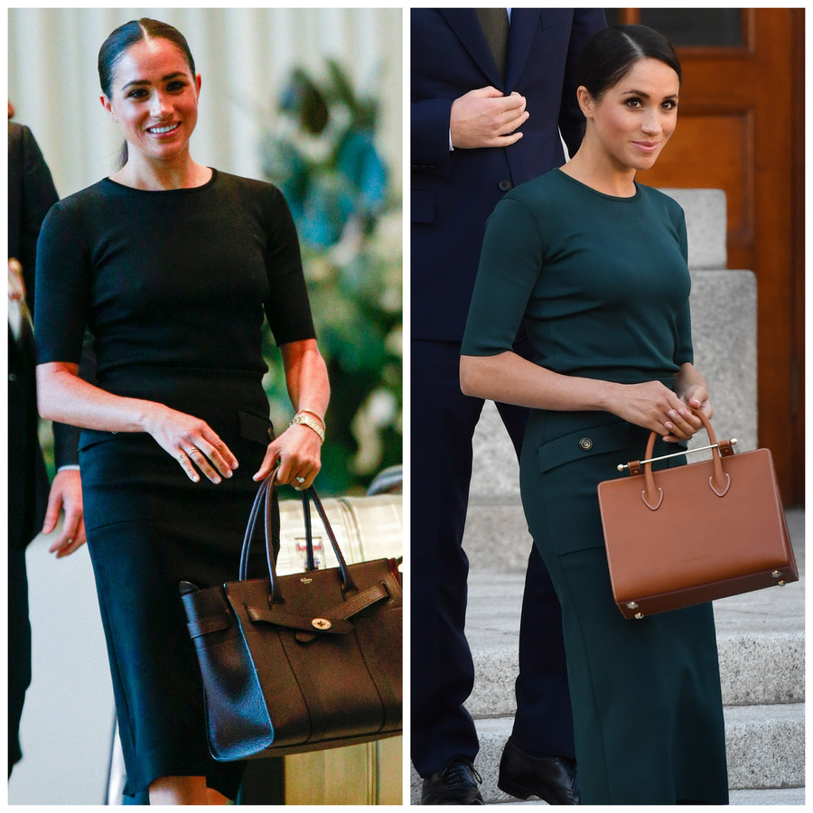 Links Meghan in New York, rechts in Ierland vier jaar geleden.
