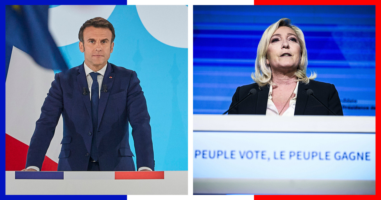 Macron Le Pen Beeld Humo