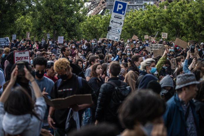 Protest in Parijs zaterdag.