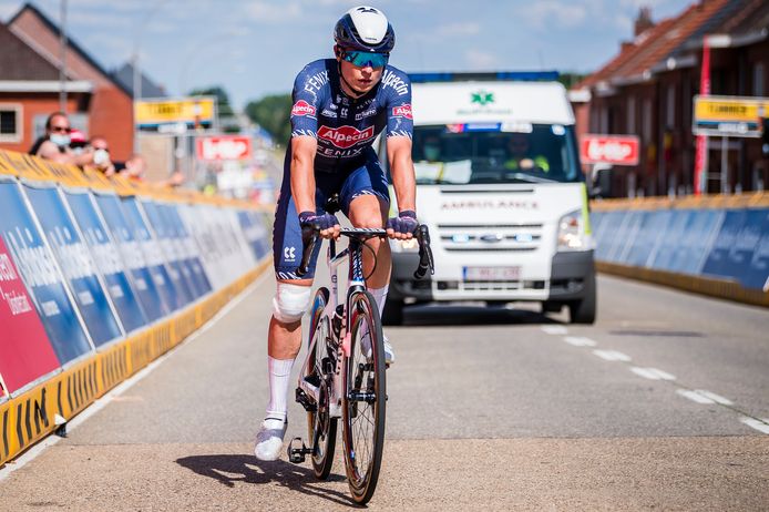 Zijn deelname was onzeker, na een valpartij in de Ronde van België