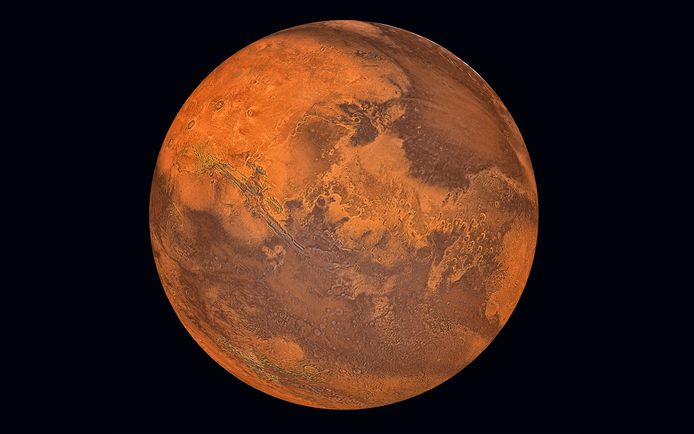 De bijnaam van Mars is 'de rode planeet'.