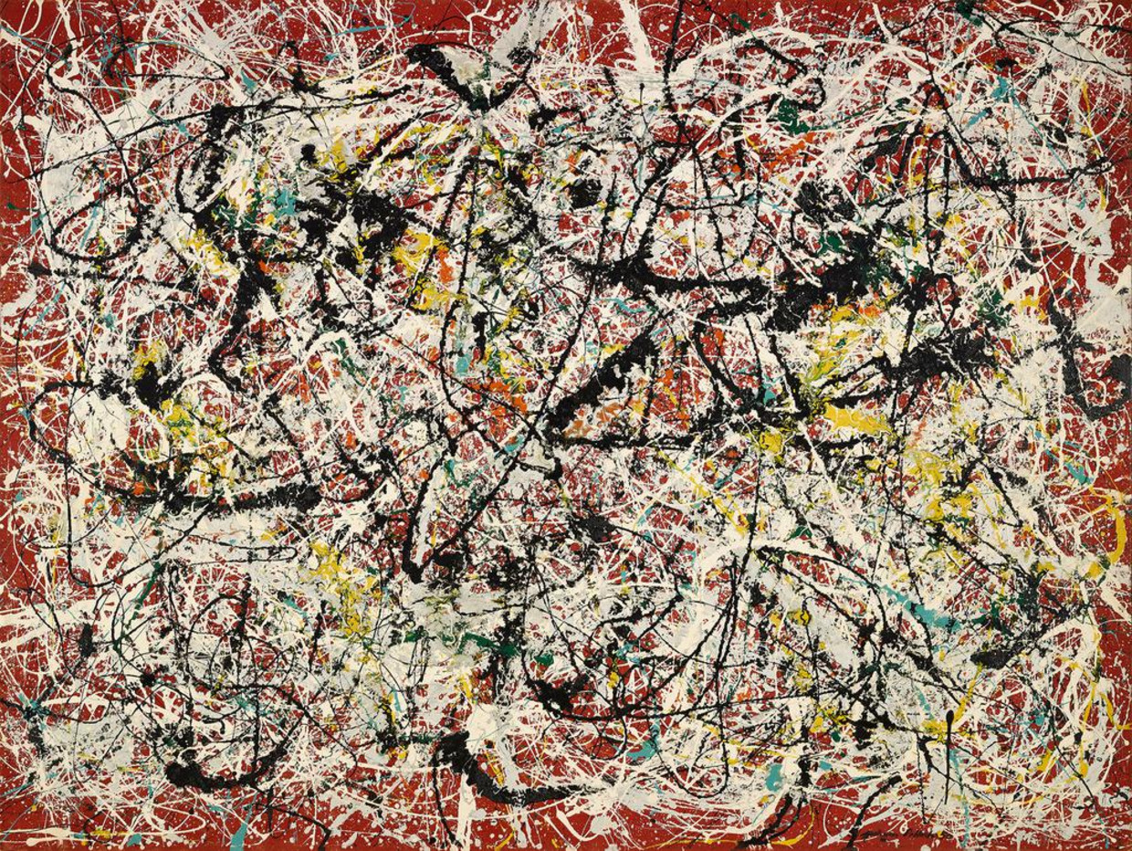 Jackson Pollock, Mural on Indian Red Ground, 1950. Beeld Coll. Tehran Museum of Contemporary Art