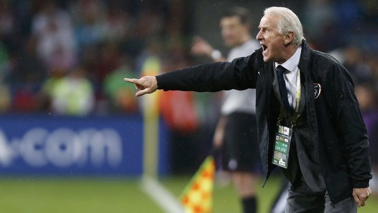 Giovanni Trapattoni, even fanatiek als vroeger. Beeld reuters