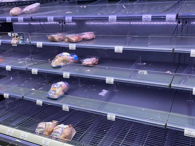 Carrefour kampt met lege winkelrekken door staking