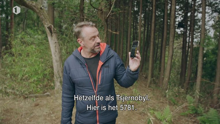 Tom Waes meet de straling in de buurt rond Fukushima.