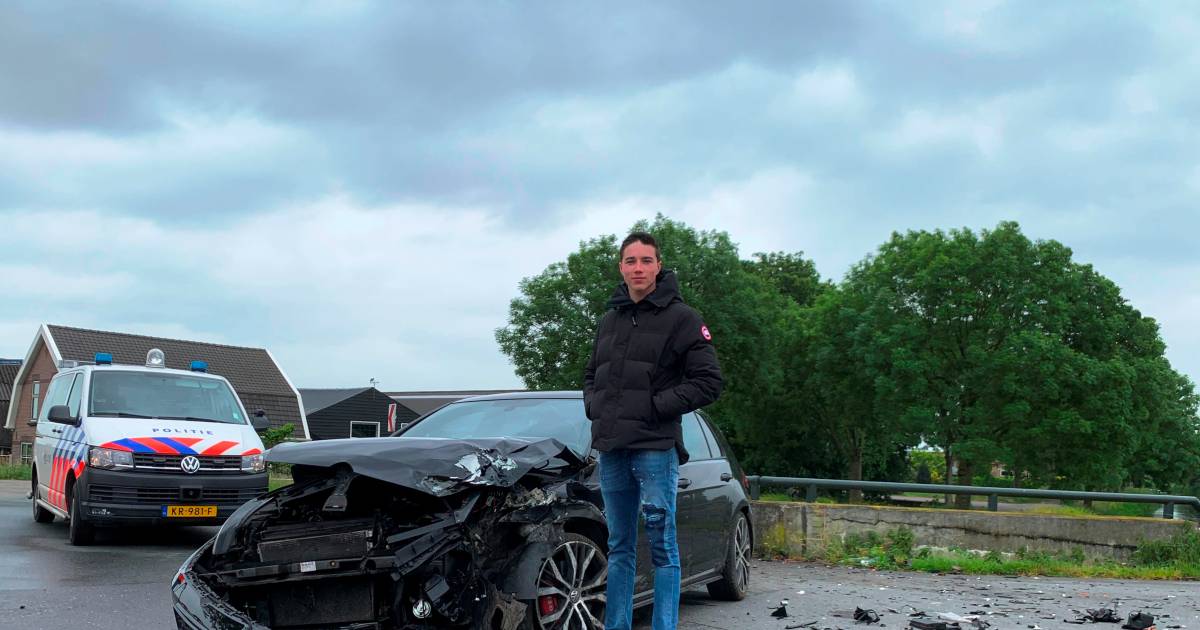 Mart (18) wou van zijn Golf af, maar niet zo: Dief rijdt auto in achtervolging total loss