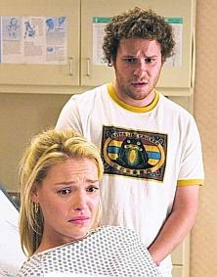 Katherine Heigl en Seth Rogen in Knocked Up.