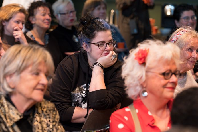 Tijdens de Wereld Vrouwendag in de Verkadefabriek kwamen vrouwen samen: ,,Een mars voor iedereen die zich onveilig voelt.”