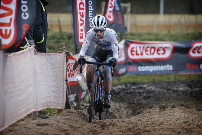 Lars van der Haar in actie op het NK.