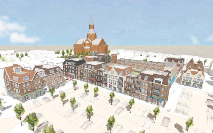 Een impressie van het nieuwe Centrumplan Oost (Marktveld) in Vught.