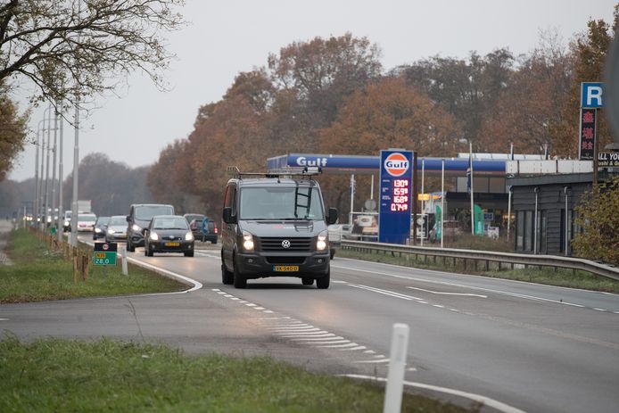 De N35 ter hoogte van Haarle.