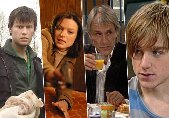 Ronny Daelman, Pascale Bal, Hans De Munter en Mattias Van De Vijver in 'Thuis'.