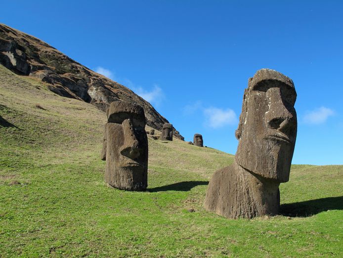 De befaamde moai op Paaseiland.